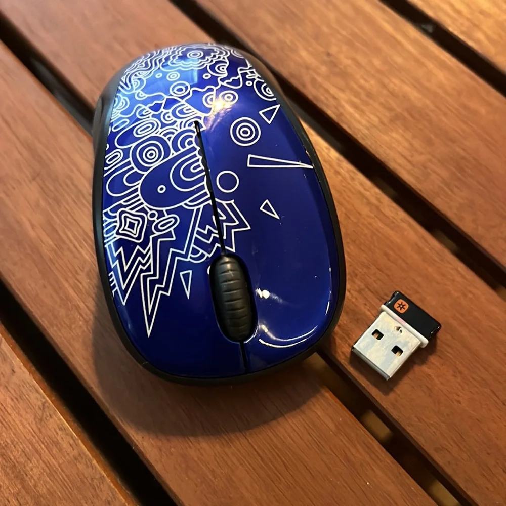 Logitech M325 Mouse, Blue Topography